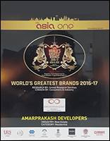 WORLD'S GREATEST BRANDS 2016-17 AMARPRAKASH DEVELOPERS
