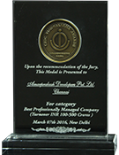 BEST PROFESSIONALLY MANAGED COMPANY - AMARPRAKASH DEVELOPERS