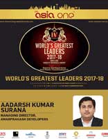 WORLD'S GREATEST LEADERS 2017-18 - MR. AADARSH KUMAR SURANA - MD, AMARPRAKASH DEVELOPERS