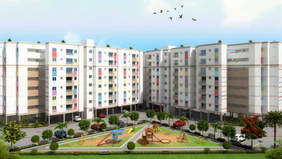 Residential block view